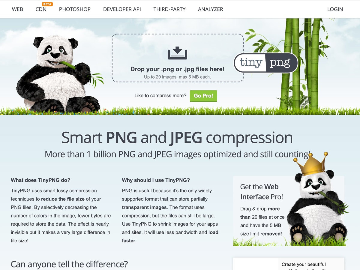 TinyPng - Compressione Immagini